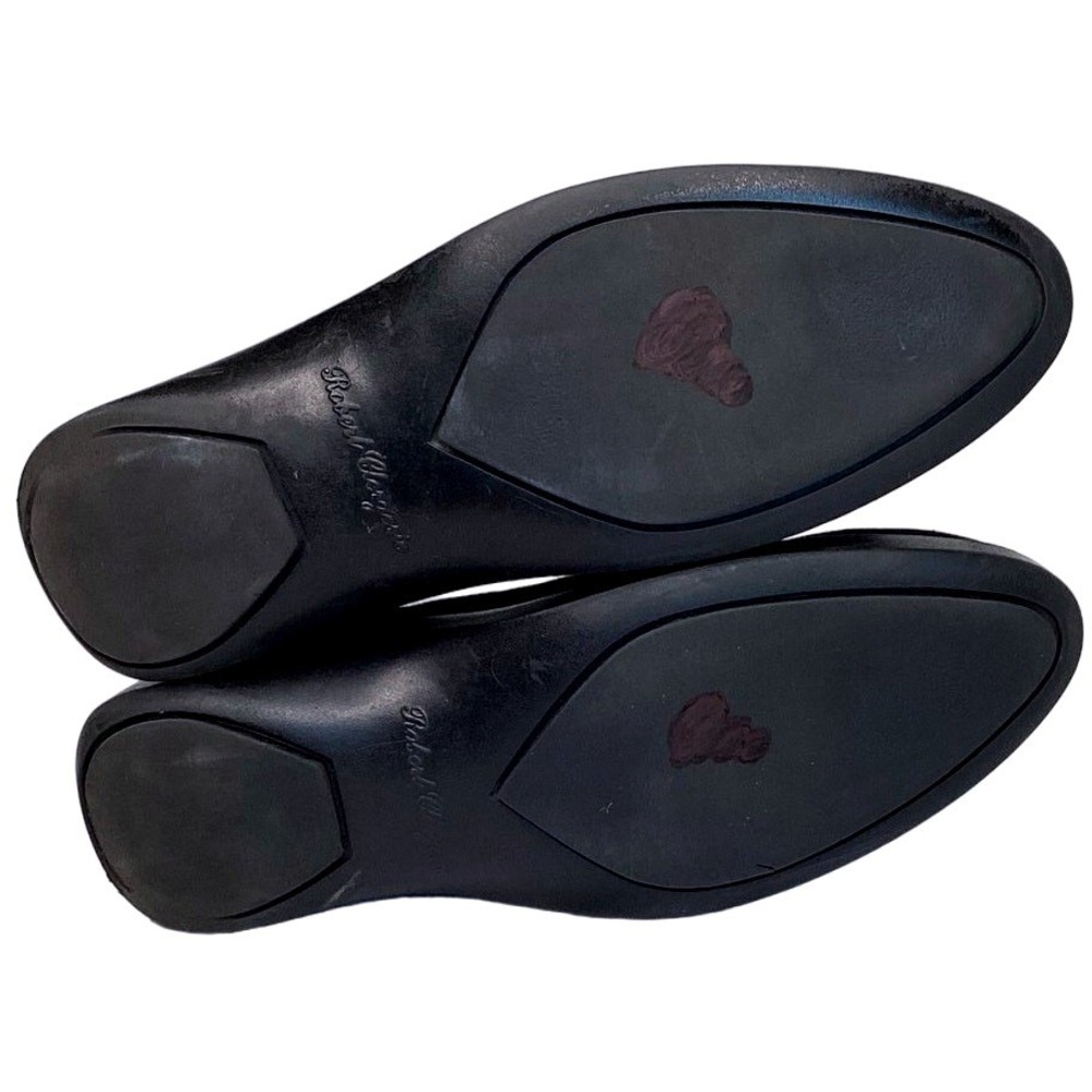 Robert Clergerie Paris Platform Loafers Women 7.5 Black Vintage Suede Slip On - Picture 7 of 8